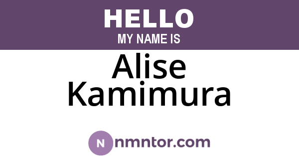 Alise Kamimura