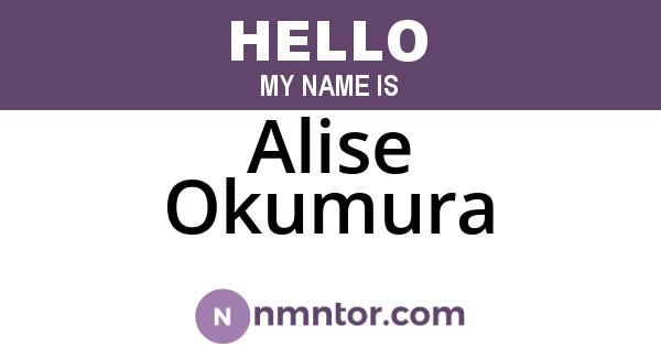 Alise Okumura