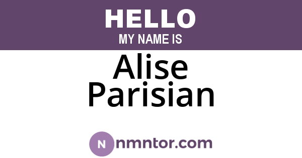 Alise Parisian