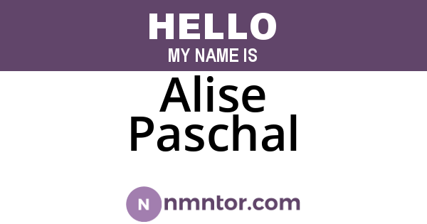 Alise Paschal