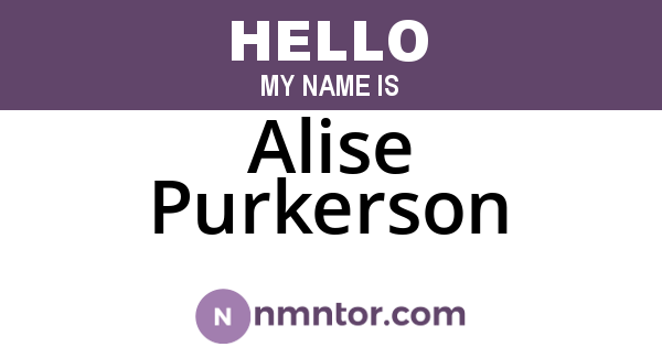 Alise Purkerson