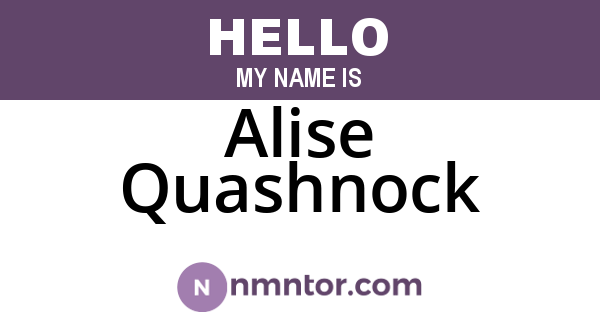 Alise Quashnock