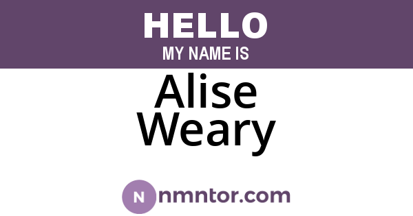 Alise Weary