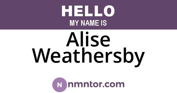 Alise Weathersby