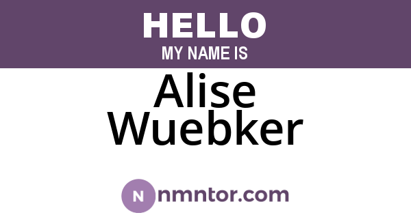 Alise Wuebker