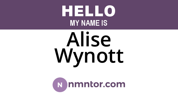 Alise Wynott