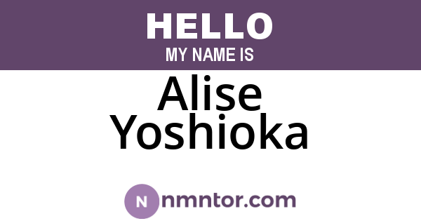 Alise Yoshioka