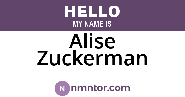 Alise Zuckerman