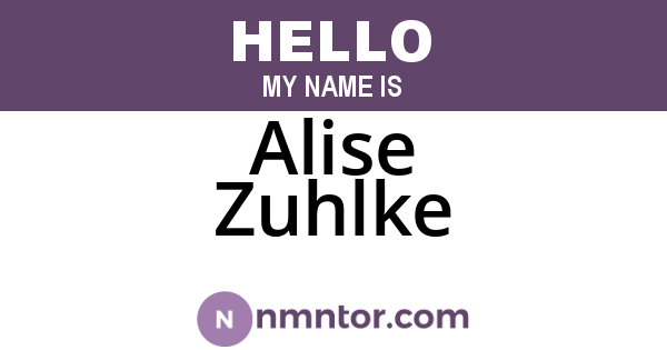 Alise Zuhlke