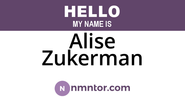Alise Zukerman