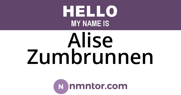 Alise Zumbrunnen