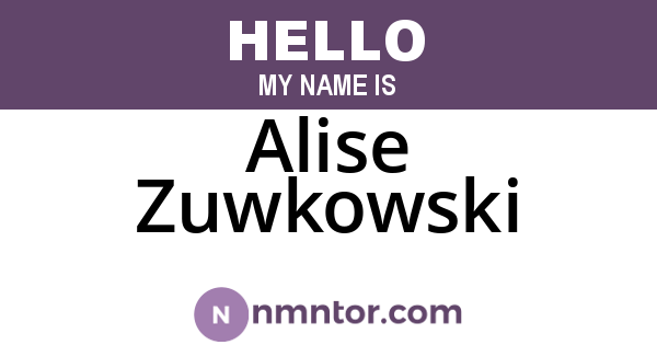 Alise Zuwkowski