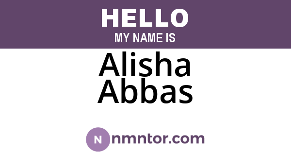 Alisha Abbas