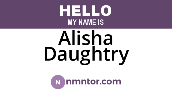 Alisha Daughtry