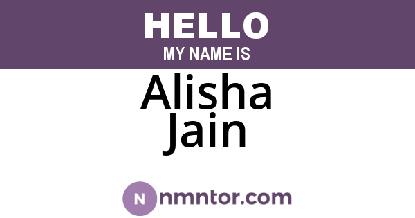 Alisha Jain