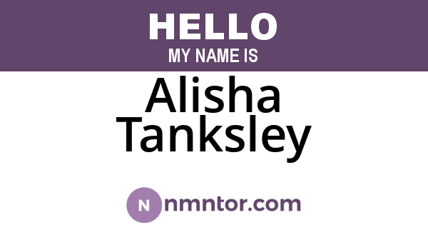 Alisha Tanksley