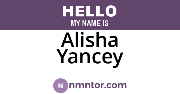 Alisha Yancey