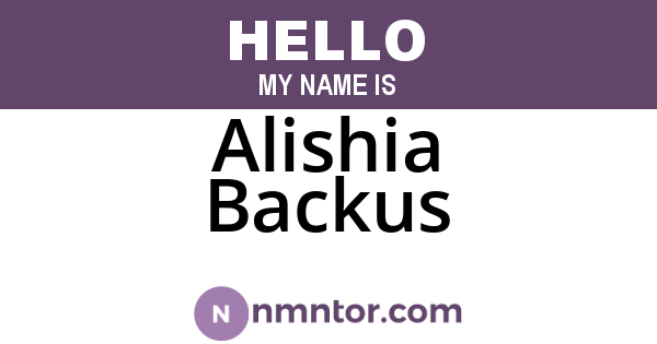 Alishia Backus