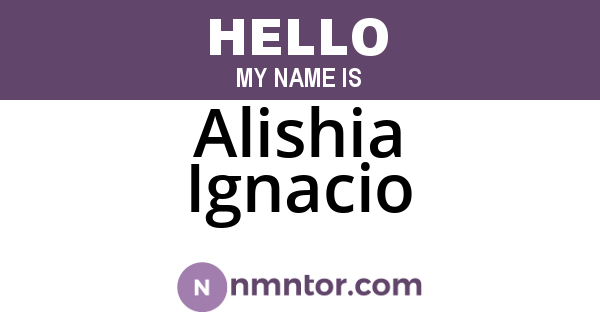 Alishia Ignacio