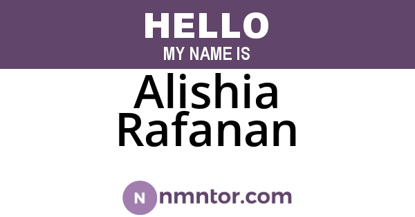 Alishia Rafanan