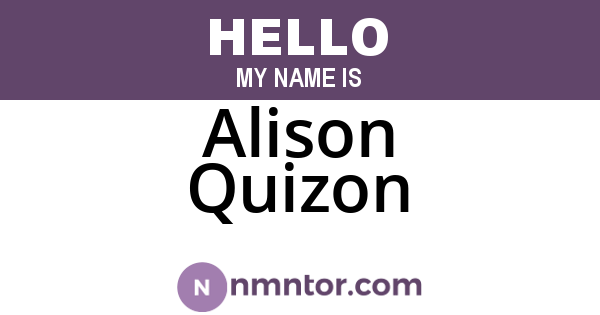 Alison Quizon