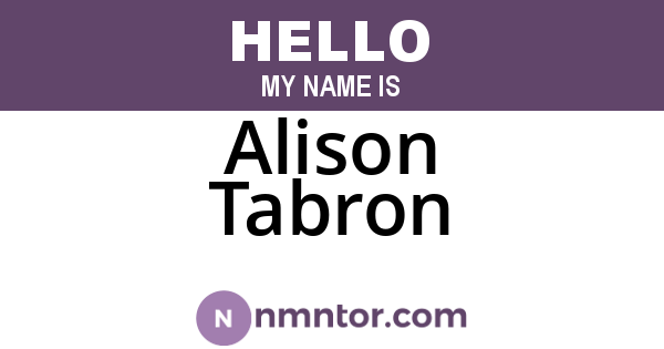 Alison Tabron
