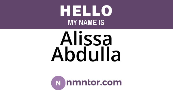 Alissa Abdulla
