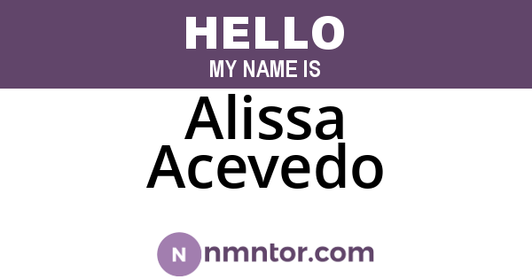 Alissa Acevedo