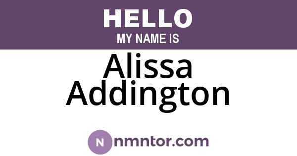 Alissa Addington