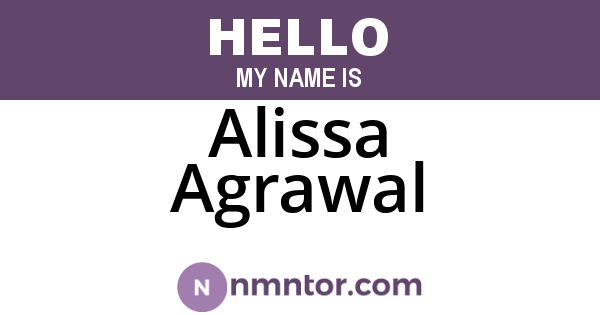 Alissa Agrawal