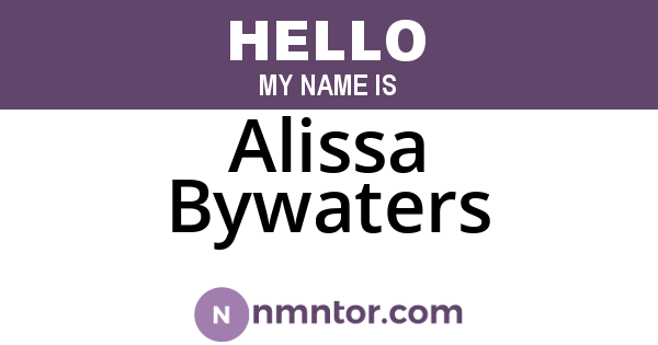 Alissa Bywaters