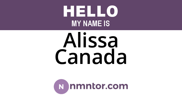 Alissa Canada