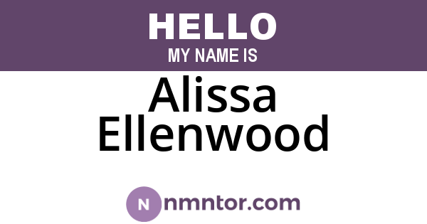 Alissa Ellenwood