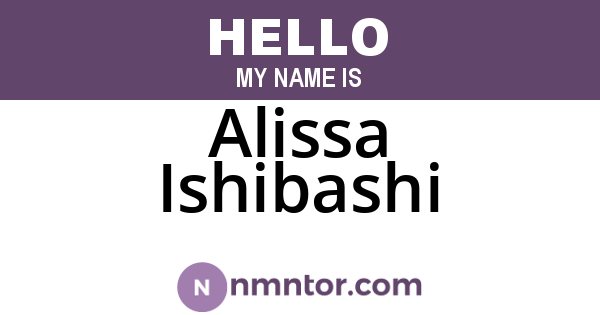 Alissa Ishibashi