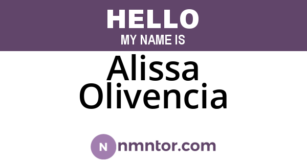 Alissa Olivencia