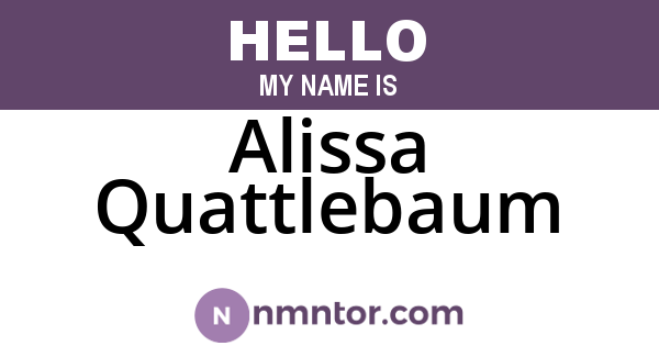 Alissa Quattlebaum