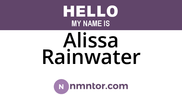 Alissa Rainwater