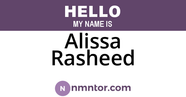 Alissa Rasheed