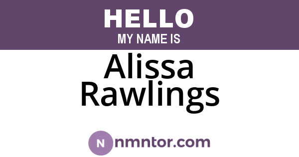 Alissa Rawlings