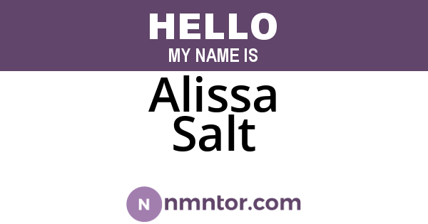 Alissa Salt