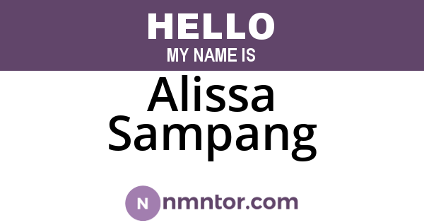 Alissa Sampang