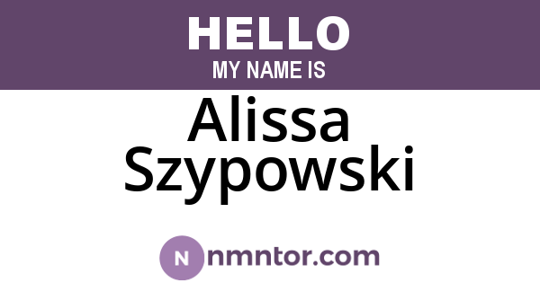 Alissa Szypowski