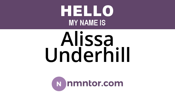 Alissa Underhill