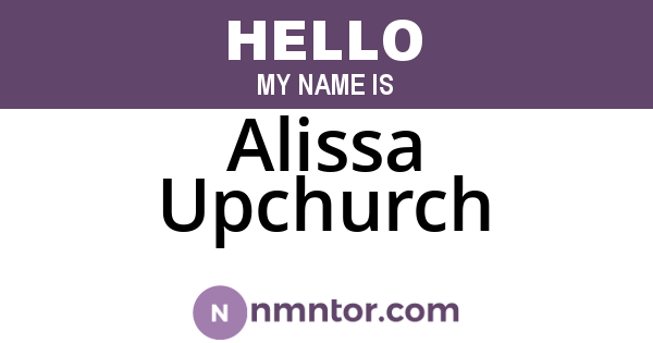 Alissa Upchurch