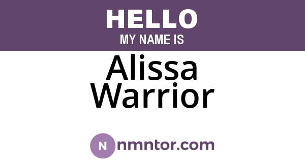 Alissa Warrior