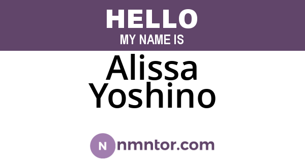 Alissa Yoshino