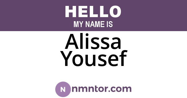 Alissa Yousef