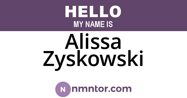 Alissa Zyskowski