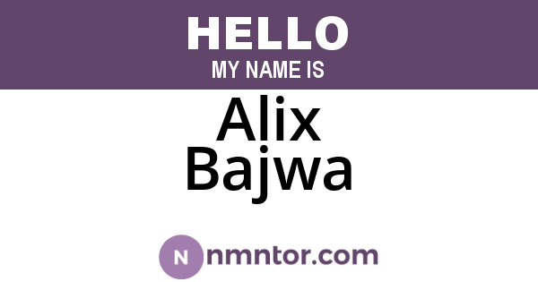 Alix Bajwa