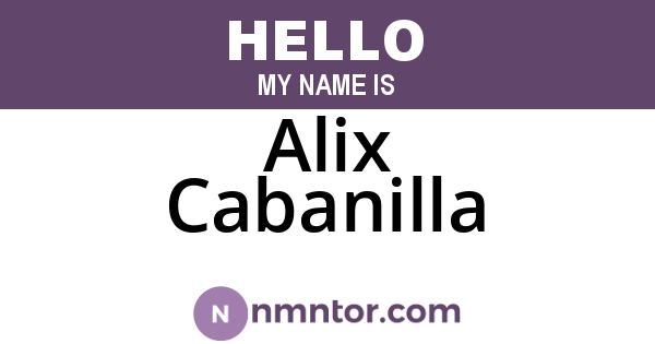 Alix Cabanilla